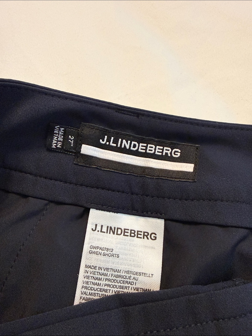 J.Lindeberg Dark Navy & Pink Gwen Shorts